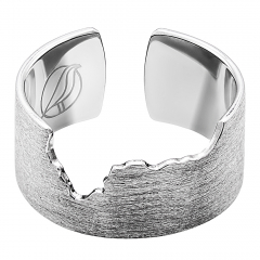 Безразмерное кольцо ZYABLIK Altura серебро родий (фото 2)