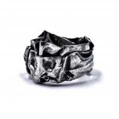 Безразмерное кольцо Folded ROUGH (фото 1)