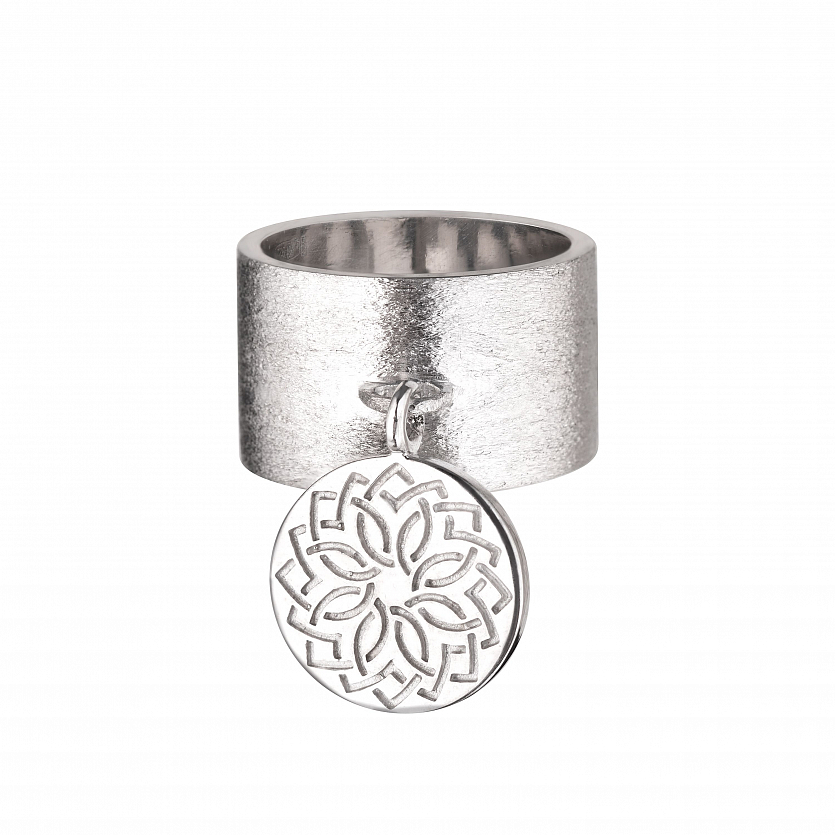 Кольцо LUSIN "ARPI" с подвесным элементом, серебро