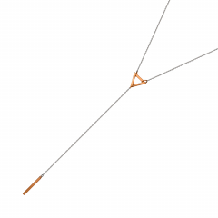Кулон подвеска-галстук САХАРОК "BASE" треугольник и палочка, позолота (фото 1)
