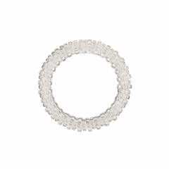 Кольцо BEADED BREAKFAST из бисера, цвет прозрачный, стекло (фото 1)