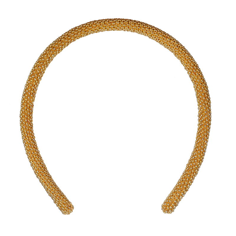 Ободок BEADED BREAKFAST из бисера цвет золотой, стекло (фото 1)