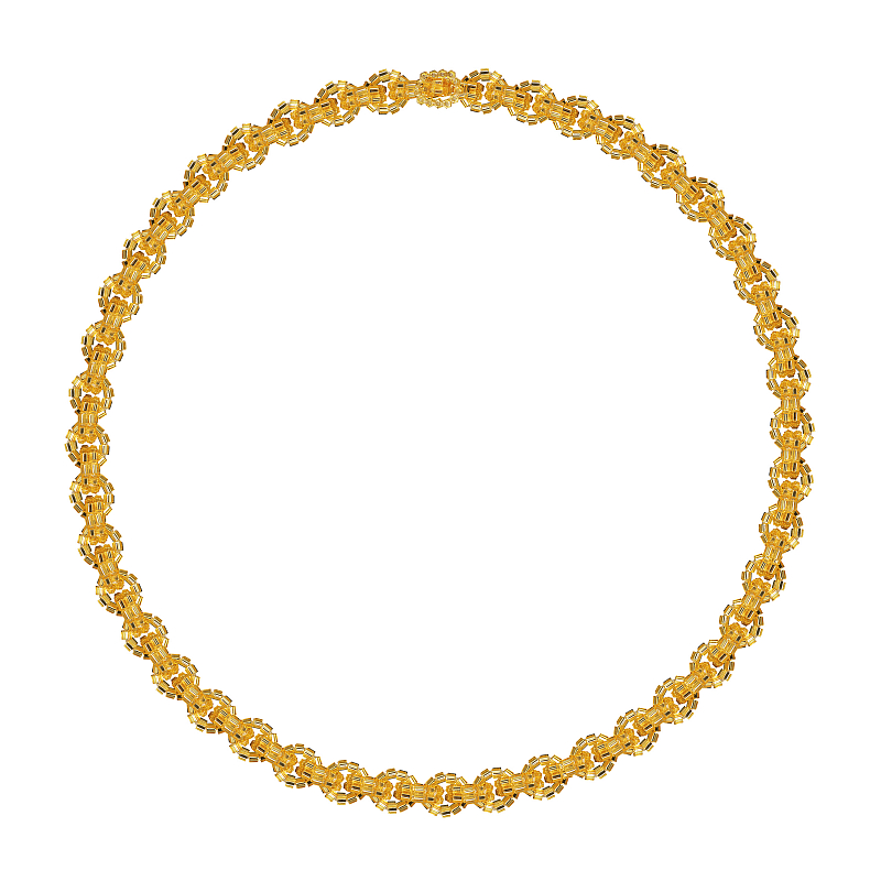 Колье из бисерных колец BEADED BREAKFAST, цвет золотой, стекло (фото 1)