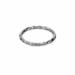 Серебряное кольцо САХАРОК "BASE", витое (фото 2)