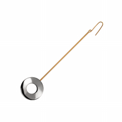 Моносережка THE Q палочка с диском, позолота и серебро (фото 1)
