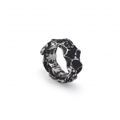 Безразмерное кольцо с чернением Oxyd Rock ROUGH (фото 2)