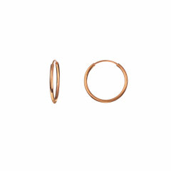 Круглые серьги САХАРОК "BASE", конго, 25 мм, розовая позолота (фото 1)