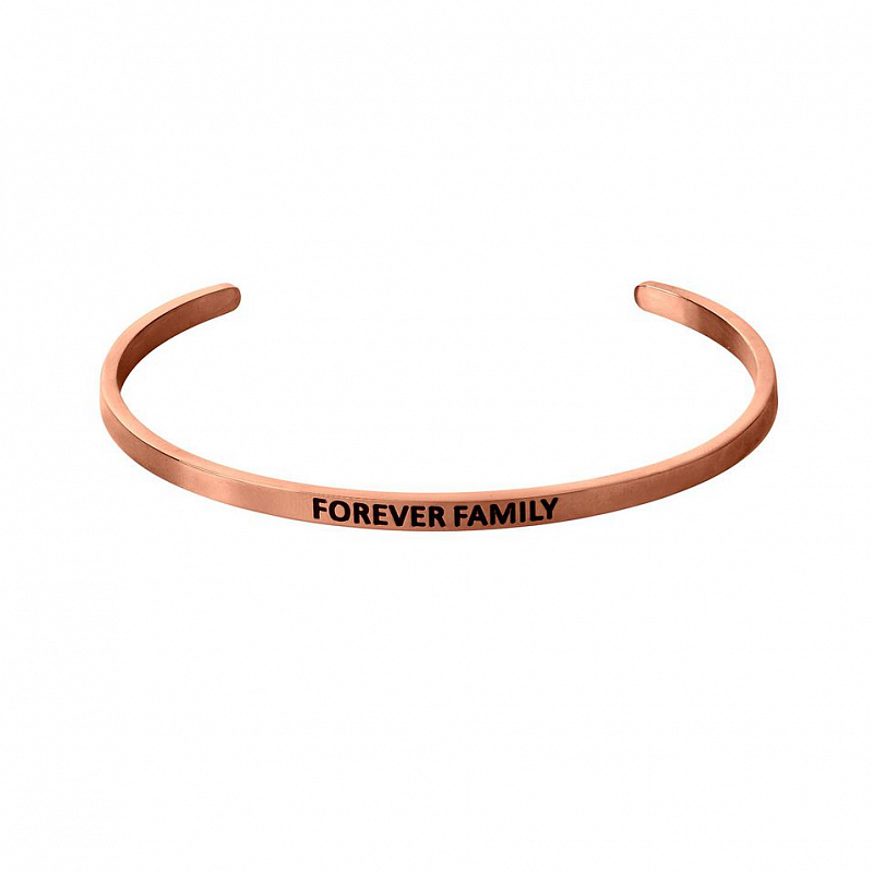 Браслет MY MANTRA "FOREVER FAMILY", розовая позолота (фото 1)