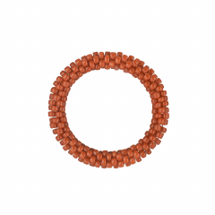 Безразмерное кольцо BEADED BREAKFAST из бисера, цвет терракотовый, стекло (фото 1)